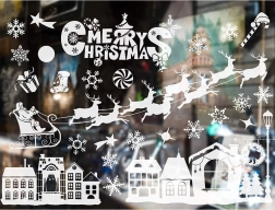 Коледни стикери за прозорец – зимни мотиви