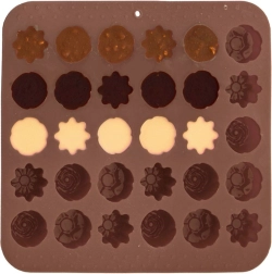 Силиконова форма за бонбони Sillinie, 30 цветни форми