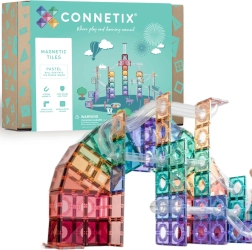 Connetix Pastel Ball Run комплект магнитни конструктори 106 части с топчеста писта