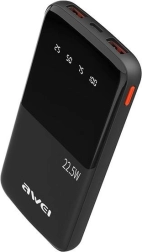 Power Bank 10000mAh with Fast Charging 22.5W, 2xUSB + USB-C