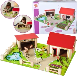 Eichhorn голяма дървена ферма с фигурки, 25 части