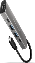 Многопортов USB хъб 5-в-1, 10Gbps, 2x USB-A + 2x USB-C + HDMI 4K/30Hz, PD 60W