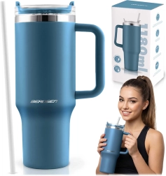 Berdsen vacuum insulated tumbler with straw, 1180 ml, navy blue