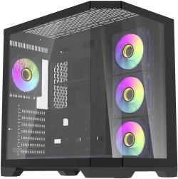 Компютърна кутия Darkflash FT418 Pro със 7 ARGB вентилатора (черна)