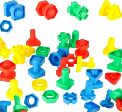 Montessori educational building set – bolts, 30 pieces