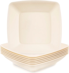 Deep plastic plates SANDY 17.5 cm, 500 ml, 6 pcs