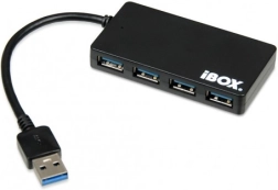 USB хъб 3.0, 4 порта, slim, черен