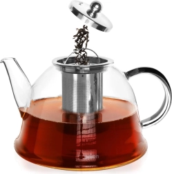Стъклена кана за чай с неръжимо сито 1,65 л