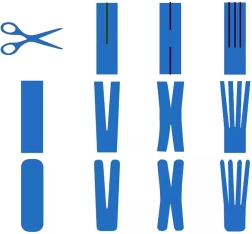 Кинезиологична тейп лента 5 м × 5 см – жълта