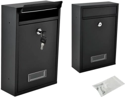 Пощенска кутия от поцинкована стомана – черна