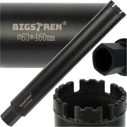 Диамантена коронкова боркорона Bigstren 63 × 450 мм 1 1/4 UNC за бетон и камък