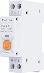 Смарт автоматичен прекъсвач с Wi‑Fi Avatto WCB16-1P с измерване на потреблението