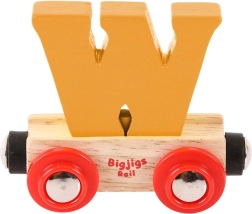 Дървен вагон за влакче по дървена железница „W“ от Bigjigs Rail
