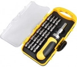 22-piece Set: Bits and Ratchet Screwdriver