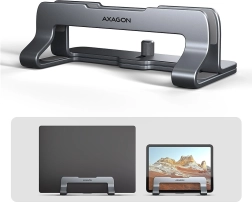 AXAGON STND-VG алуминиев вертикален стойка за лаптоп 10–17,3", сив