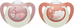 Залъгалка NUK First Choice Night 6–18 м., 2 бр., bunny/sheep