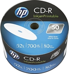 HP CD‑R 700 MB 52× printable, шпиндел 50 бр.