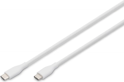 Silicone USB-C to USB-C Cable, USB 2.0 60W, 1m White