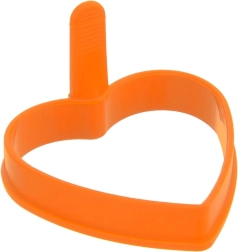 Sillinie Orange Heart-Shaped Silicone Egg Mold