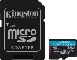 microSD карта 64GB Canvas Go! Plus с адаптер