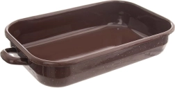 Емайлирана правоъгълна тава за печене Brown 2,2 l, 34 × 18,5 × 6,5 cm