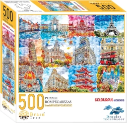 Пъзел „Паметници в цветове“ Brain Tree 500 части