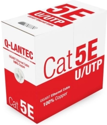 Q-LANTEC U/UTP Data Cable Cat 5e, PVC, 100% Copper, 305 m