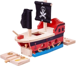 Пиратска галера Bigjigs Rail