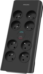 Surge-protected extension strip with 8 FR outlets, 2 m cable, 900 J