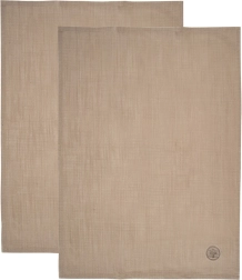 Памучни кухненски кърпи кафяви 70 × 50 см, 2 бр.