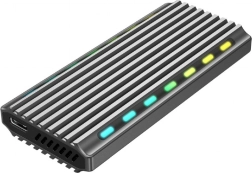 USB 3.1 кутия за диск M.2 NVMe с LED осветление