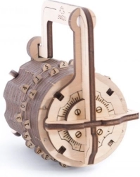 Ugears 3D пъзел числов катинар – механичен дървен модел за сглобяване