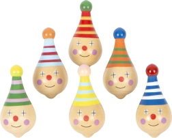 Дървено пумпалче с клоунски мотив SMALL FOOT