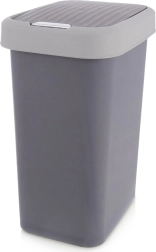Plastic trash bin 25 l grey