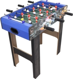 Table football with wooden frame and goal counters