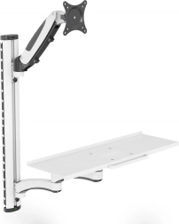 Стенна стойка/рамо за монитор и клавиатура DIGITUS, до 32" и 8 kg, въртяща се и с регулиране на височината