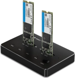 Докинг станция за 2× SSD M.2 SATA (NGFF) с USB‑C Qoltec