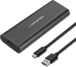 Външен алуминиев корпус за M.2 SATA SSD (NGFF) с USB‑C, Qoltec
