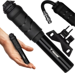 Ръчна велосипедна помпа TRIZAND с държач за рамка, компактна алуминиева, 7 bar