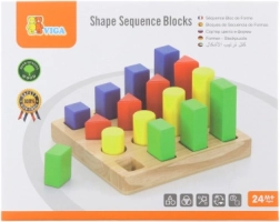 Дървена пъзел-вложка – цветове и форми