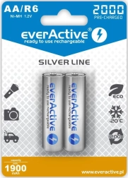 Rechargeable batteries aa r6 2000 mAh ready to use, 2 pcs