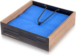 Metal black napkin holder with weighted arm LINE 18 × 18 × 5 cm