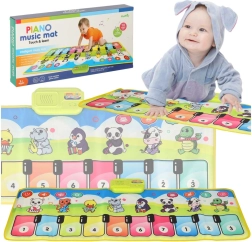 Interactive musical piano playmat with recording