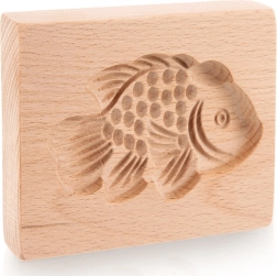Wooden cookie mold fish 10 × 8 cm