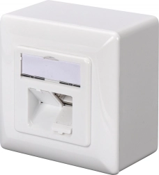 Стенна екранирана мрежова розетка CAT 6A 2x RJ45