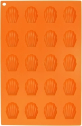 Silicone cookie mold shells, orange