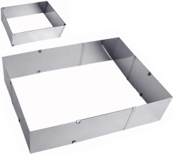 Регулируема стоманена форма за печене 24–46 × 20–38 см