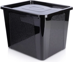 Plastic storage box with lid 30 l
