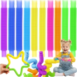 Kruzzel сензорни POP тръбички Montessori антистрес – комплект 10 броя