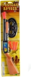Western set with rifle, suction darts, and mask
